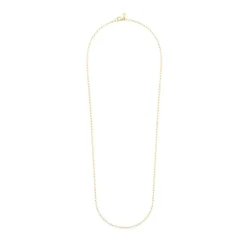 Gargantilla con baño de oro 18 kt sobre plata y anillas ovales, 60 cm Chain^TOUS New
