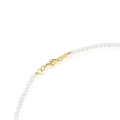 Gargantilla con perlas cultivadas y baño de oro de 18 kt sobre plata Gloss^TOUS Online
