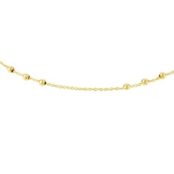 Gargantilla de oro con 8 grupos de bolas intercaladas, 45 cm Chain^TOUS Online