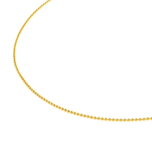 Gargantilla de oro de bolas de 1,2 mm, 45 cm Chain^TOUS Hot