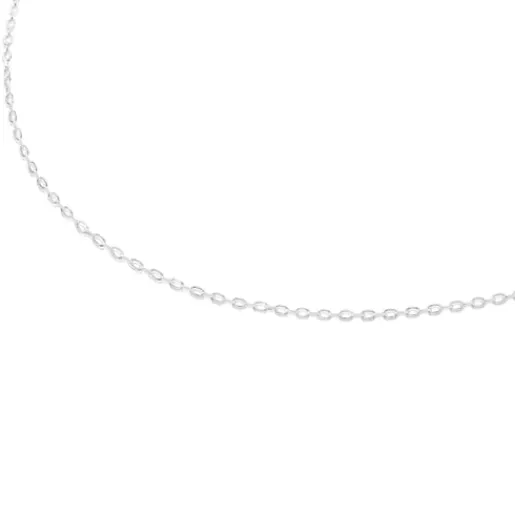 Gargantilla de plata con anillas ovales, 45 cm Chain^TOUS