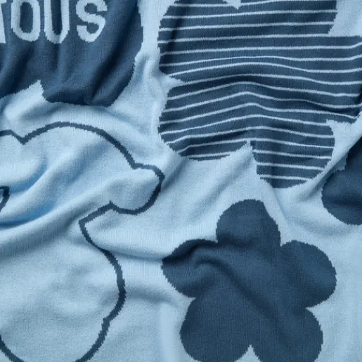 Manta de bebé reversible Nilo multi motivos azul^TOUS Clearance