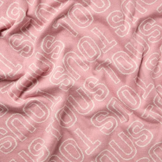 Manta de bebé reversible Nilo logo rosa^TOUS Online