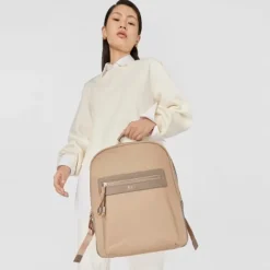 Mochila Brunock Chain de Lona en color topo^TOUS New