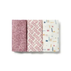 Muselina pack de 3 MMuse rosa^TOUS