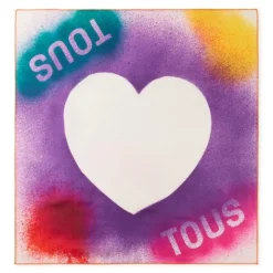 Pañuelo cuadrado beige Heart^TOUS New