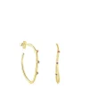 Pendientes aro con baño de oro 18 kt sobre plata y gemas Magic Nature^TOUS Clearance