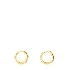Pendientes aro con baño de oro 18 kt sobre plata y gemas Vibrant Colors^TOUS Discount