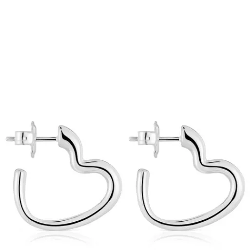 Pendientes aro corazón de plata My Other Half^TOUS Clearance