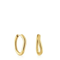 Pendientes aro de oro 14 mm New Hav^TOUS Online