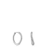 Pendientes aro de oro blanco y diamantes New Hav^TOUS Hot