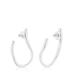 Pendientes aro de plata onda New Hav^TOUS New