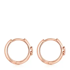 Pendientes aro oso con baño de oro rosa 18 kt sobre plata Basics^TOUS Sale
