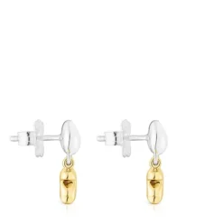 Pendientes bicolor cortos con oso Joy Bits^TOUS New