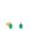Pendientes con baño de oro 18 kt sobre plata, calcedonia tratada y citrino Virtual Garden^TOUS Outlet