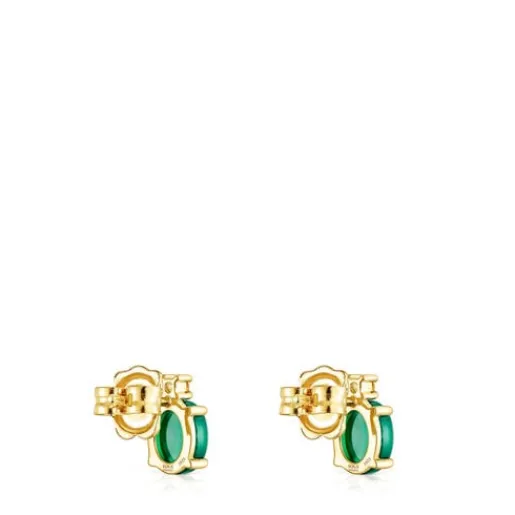 Pendientes con baño de oro 18 kt sobre plata, calcedonia tratada y citrino Virtual Garden^TOUS Outlet