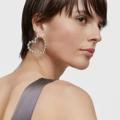 Pendientes cortos de plata corazón Sugar Party^TOUS Best