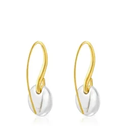 Pendientes cortos luna bicolor Luah^TOUS Outlet