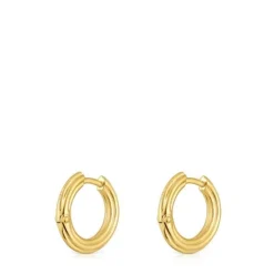 Pendientes de aro con baño de oro 18 kt sobre plata 1950^TOUS