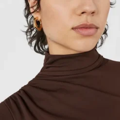 Pendientes de aro con baño de oro 18 kt sobre plata Tabit^TOUS Best