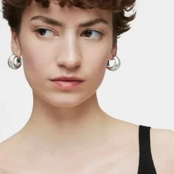 Pendientes de aro de plata Galia Basics^TOUS