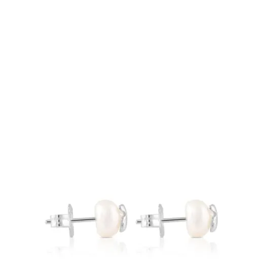 Pendientes de plata y perlas Bear^TOUS Online