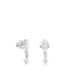 Pendientes de plata y perlas Straight^TOUS Best