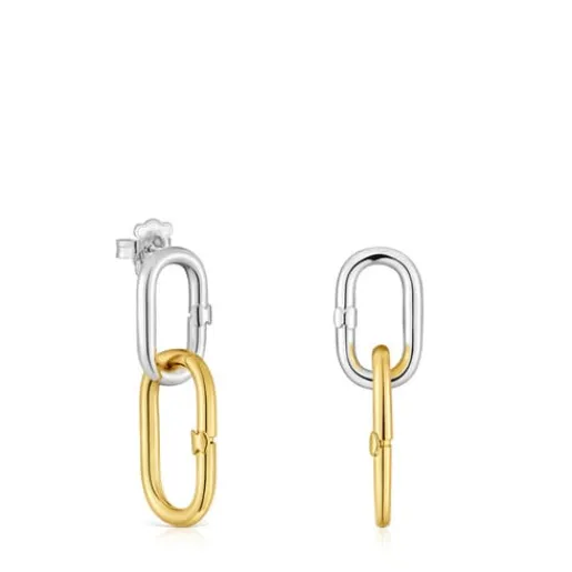 Pendientes largos bicolor Hold Oval^TOUS Best