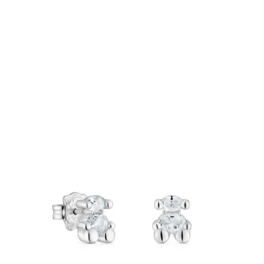 Pendientes motivo oso de y cuarzo cristal de roca 8 mm Color Bear^TOUS Discount