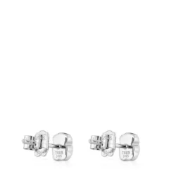 Pendientes oso de plata y ónix 6 mm Icon Color^TOUS Hot