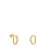 Pendientes pequeños de oro 10 mm Hold Oval^TOUS Best