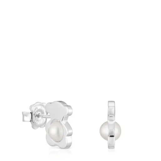 Pendientes pequeños oso de con perlas cultivadas 12 mm I-Bear^TOUS Sale