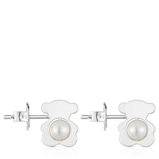 Pendientes pequeños oso de con perlas cultivadas 12 mm I-Bear^TOUS Sale