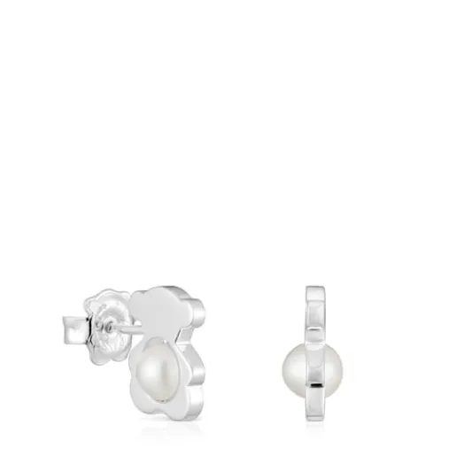Pendientes pequeños oso de con perlas cultivadas 12 mm I-Bear^TOUS Sale