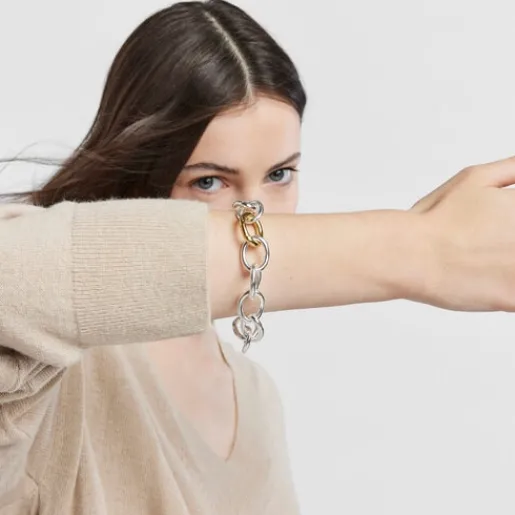 Pulsera bicolor de anillas Hav^TOUS Clearance