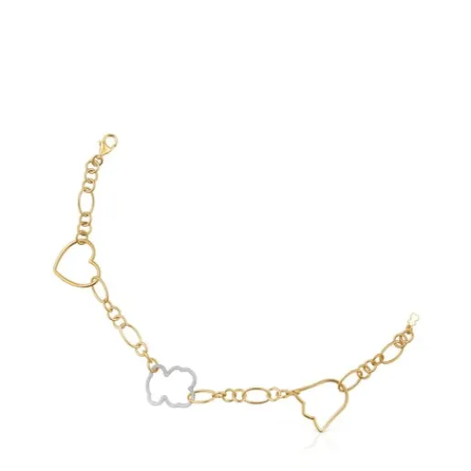Pulsera cadena bicolor con motivos New Silueta^TOUS Discount