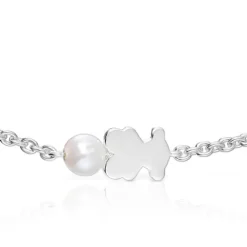 Pulsera cadena de plata, motivo oso y perla cultivada Sweet Dolls^TOUS Outlet