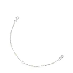 Pulsera cadena de plata, perlas cultivadas y detalle oso Sweet Dolls^TOUS