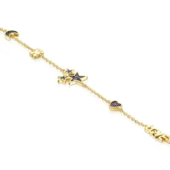 Pulsera con baño de oro 18 kt sobre plata y gemas Teddy Bear^TOUS Online