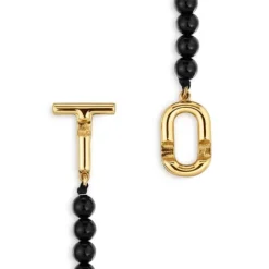Pulsera con baño de oro 18 kt sobre plata y ónix MANIFESTO^TOUS Discount