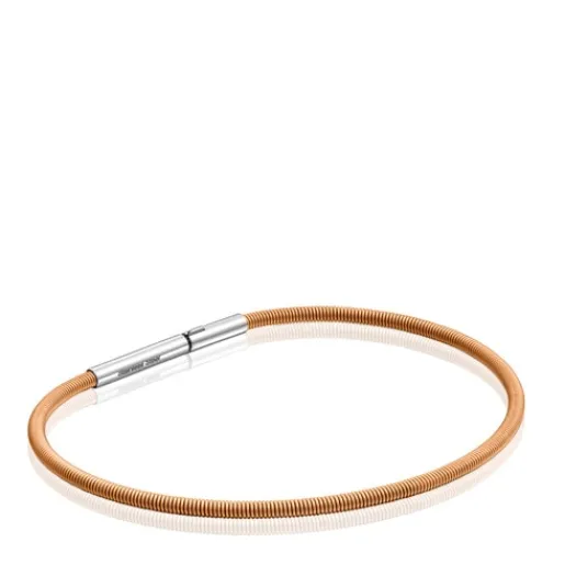 Pulsera de acero IP naranja 17 cm Mesh Tube^TOUS Hot
