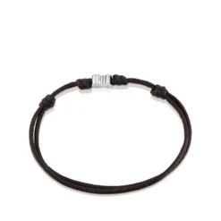 Pulsera de acero y cordón en color marrón Super Micro^TOUS Best