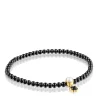 Pulsera de ónix con baño de oro 18 kt sobre plata con perla Glory^TOUS Hot