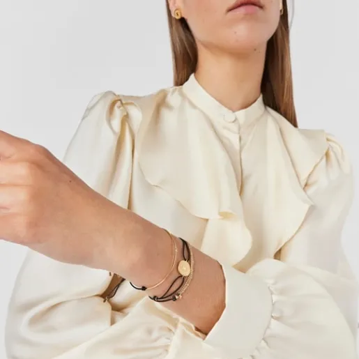 Pulsera de nylon y oro Oursin^TOUS New