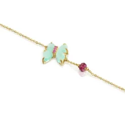 Pulsera de oro con amazonita y rubí Vita^TOUS Outlet