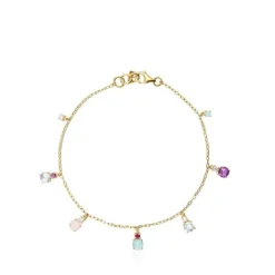 Pulsera de oro con gemas Mini Ivette^TOUS Outlet