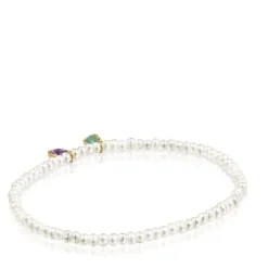 Pulsera de perlas con baño de oro 18 kt sobre plata con amazonita y amatista Glory^TOUS Clearance