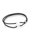 Pulsera elástica negra con corazón de plata Sweet Dolls^TOUS Hot