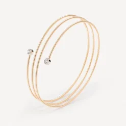 Pulsera espiral de oro con dos diamantes ATELIER^TOUS Clearance