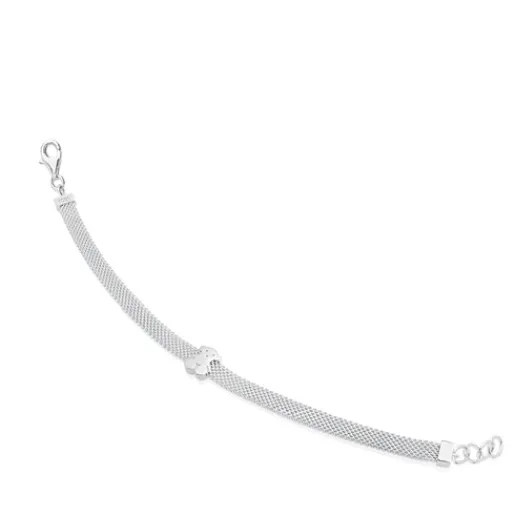 Pulsera oso de plata Mesh^TOUS Online